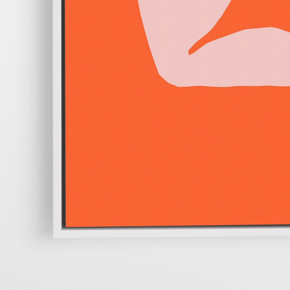 Obraz w ramie 80x120 - Antyczna Godzina - abstrakcja, kobieca sylwetka - rama biała