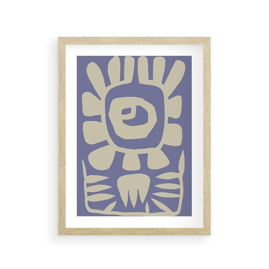 Plakat w ramie 30x40 - Widok Abstrakcyjny - skandynawski styl, plakat - rama drewno