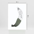 Plakat bez ramy 21x30 - Rozkwitające Barwy Akwareli - minimalistyczny plakat, banan