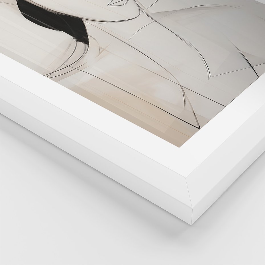 Zestaw obrazy w ramie 50x70 galeria - abstrakcja, akwarela, nowoczesny - rama biała