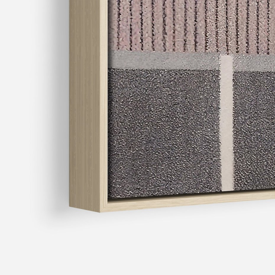 Obraz w ramie 70x100 - Harmonia skradzionych odcieni - symetryczne, geometryczne pasy - rama drewno