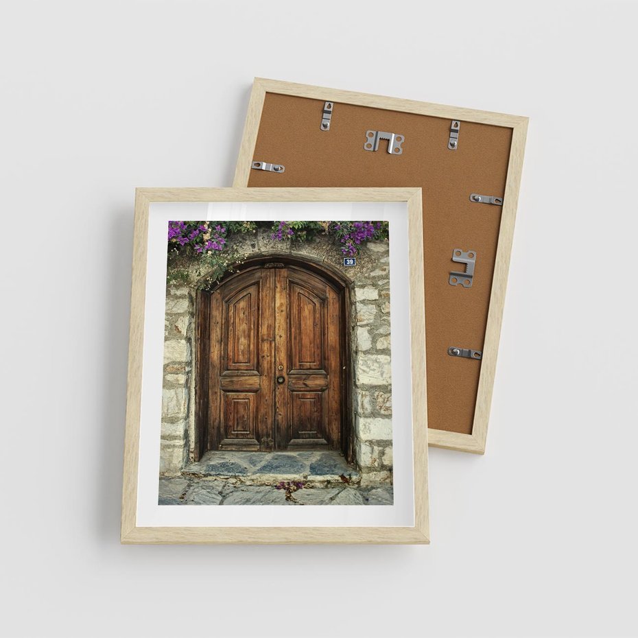 Plakat w ramie 40x50 - Tajemnicze stare drzwi - stare, drzwi - rama drewno