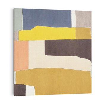Obraz na płótnie 60x60 - Pasy Abstrakcji - kolorowe pasy, plamy koloru