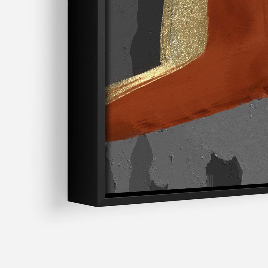 Obraz w ramie 50x50 - Abstrakcyjna impresja - abstrakcja, nowoczesny - rama czarna