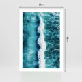 Plakat bez ramy 21x30 - Błękitna Siła Oceanu - fale, ocean