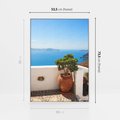 Obraz w ramie 50x70 - Santorini - oaza greckiej wyspy - Santorini, grecka - rama biała