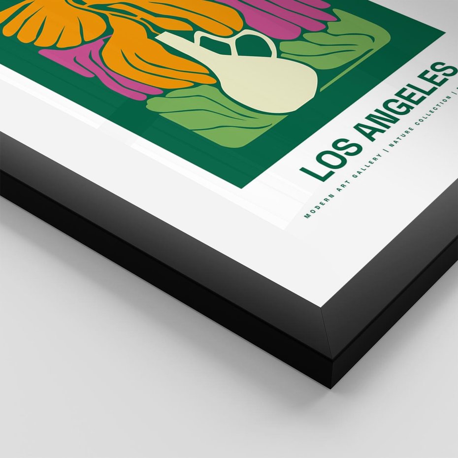 Plakat w ramie 30x40 - Przenikające Kontury - minimalizm, plakat - rama czarna