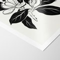 Plakat bez ramy 40x50 - Spojrzenie w kształty kwiatów - kwiaty magnolii, minimalizm