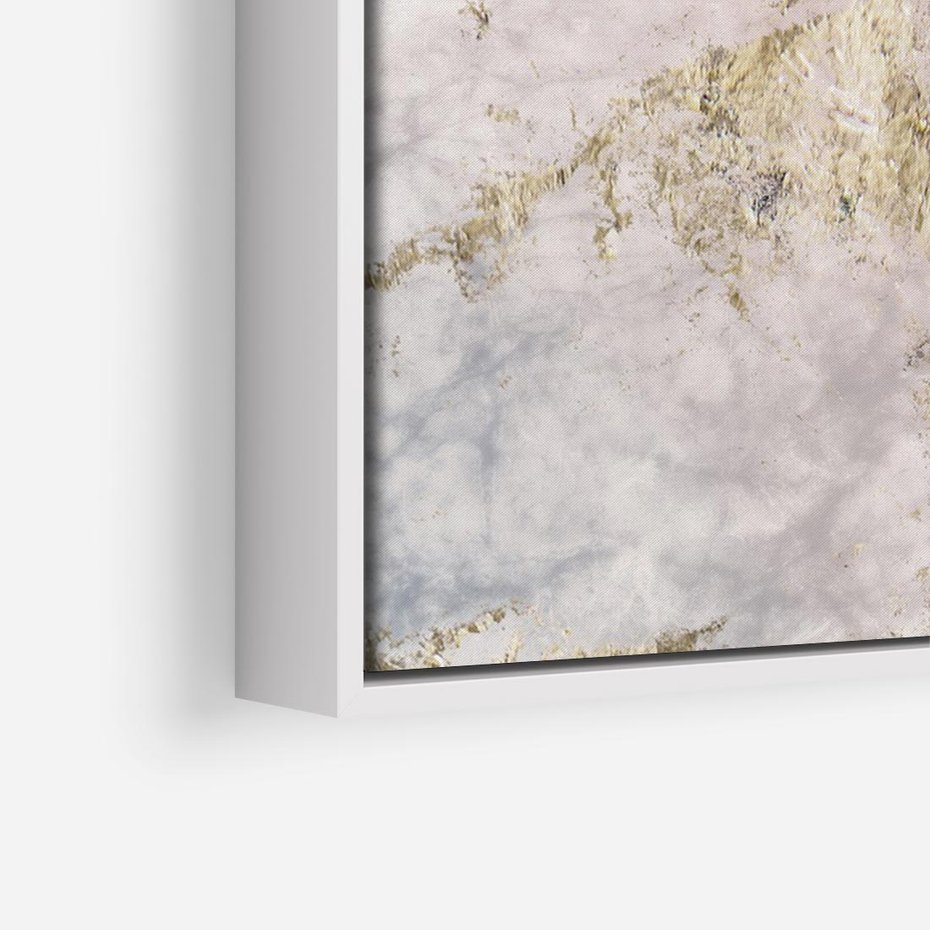 Obraz w ramie 120x80 - Luksusowa Dekoracja - marmur, złoto - rama biała