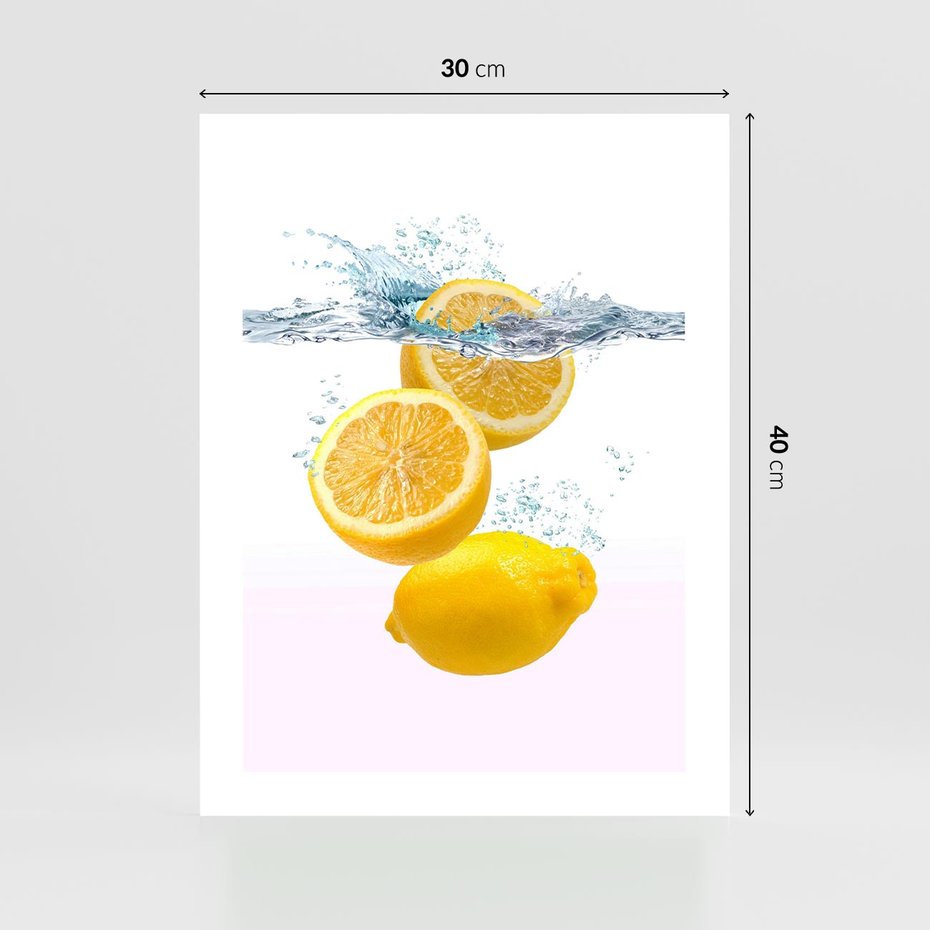 Plakat bez ramy 30x40 - Świeże cytryny pełne smaku - cytryny, owoce