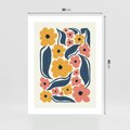 Plakat bez ramy 30x40 - Pastelowe Impresje - pastelowe kwiaty, abstrakcyjna kompozycja