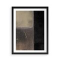 Plakat w ramie 50x70 - Kształty Urywane - mroczny plakat, nowoczesne wnętrza - rama czarna