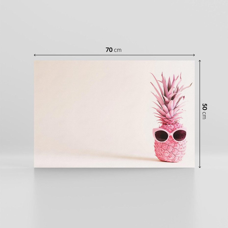 Obraz na płótnie 70x50 - Wakacyjny, ananasowy akcent - ananas, lato