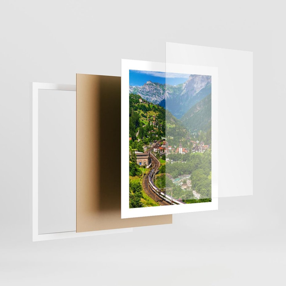 Plakat w ramie 40x50 - Magiczne Horyzonty - pejzaż, perspektywa - rama biała