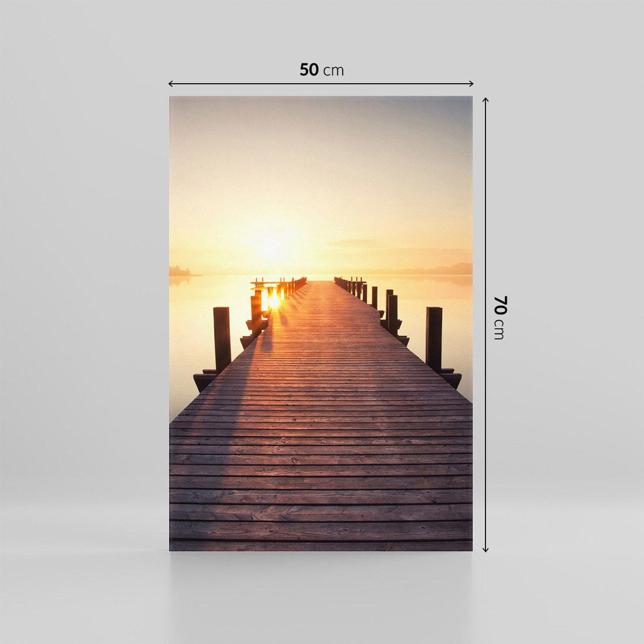 Obraz na płótnie 50x70 - Morze w blasku molo - morze, molo