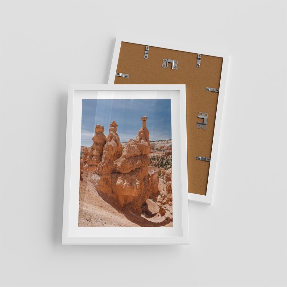 Plakat w ramie 30x40 - Spektakularne Formacje Naturalne - kanion, pustynia - rama biała