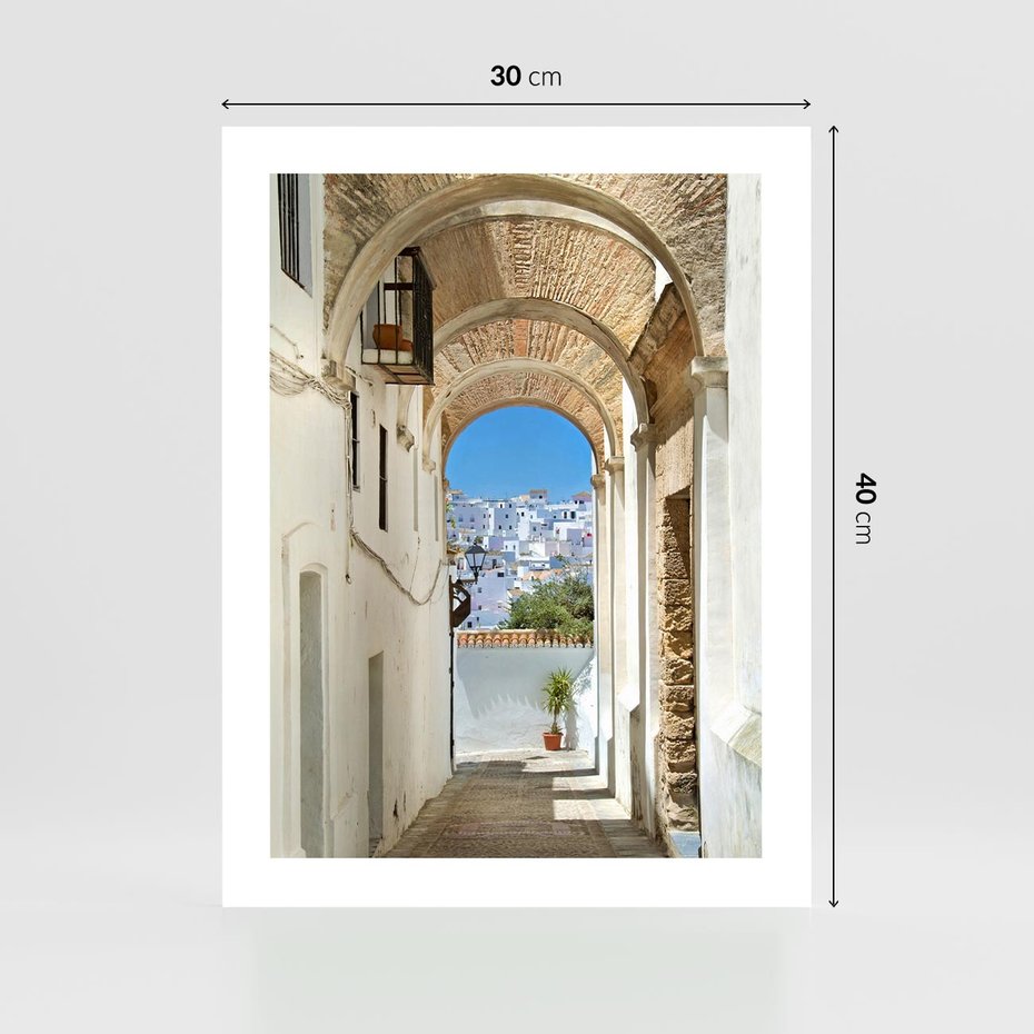 Plakat bez ramy 30x40 - Romantyczna Przeprawa - romantyczna, uliczka