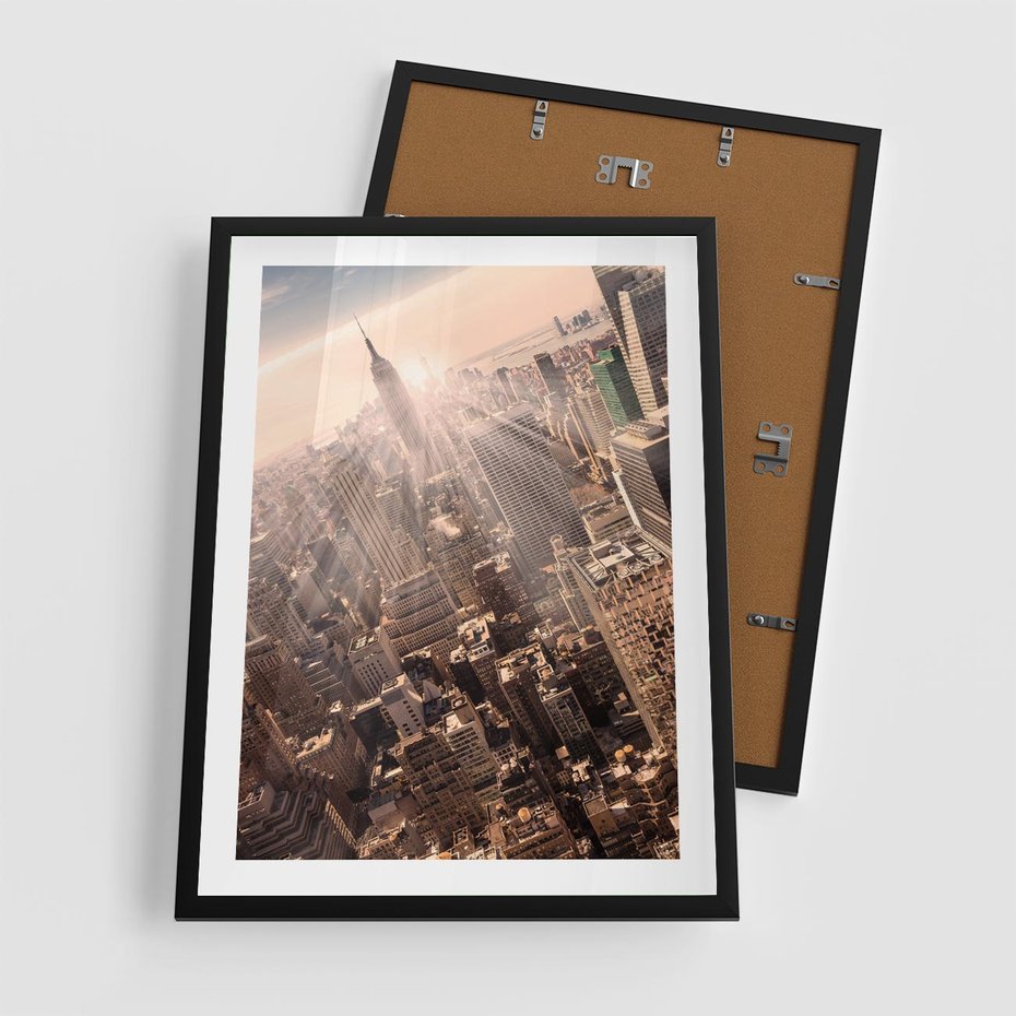 Plakat w ramie 50x70 - Dynamika Nowego Jorku - Nowy Jork, miasto - rama czarna