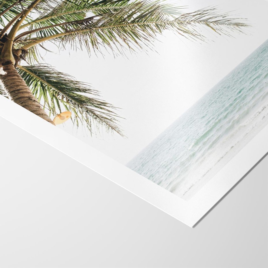 Plakat bez ramy 50x70 - Wakacyjne Marzenie - palma nad morzem,