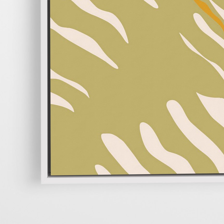 Obraz w ramie 80x120 - Konturem Zmiękczane - minimalistyczny obraz, nowoczesny - rama biała