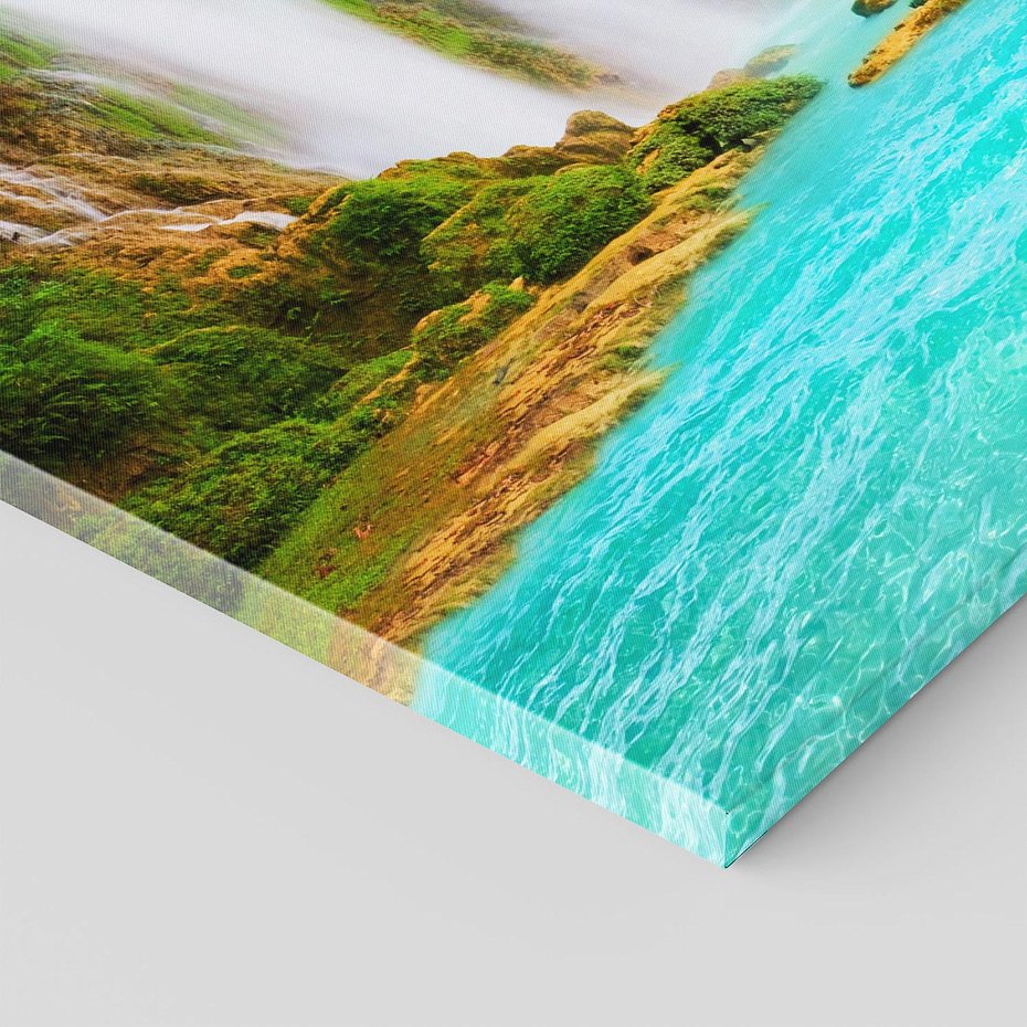 Obraz na płótnie 70x50 - Magia wodospadu - mistyczna dżungla - wodospad, dżungla