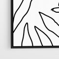 Obraz w ramie 70x100 - Liście Mocy - mroczna sztuka, minimalizm - rama czarna