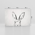 Obraz na płótnie 120x80 - Szkicowany królik w grafice - szkic, królik