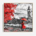Obraz w ramie 80x80 - Big Ben w Londynie - londyn, big ben - rama drewno