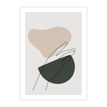 Plakat bez ramy 30x40 - Rozkwitająca Opowieść - szkic jedną linią, one lone