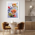Plakat bez ramy 21x30 - Świeżość i Zdrowie - sałatka, owoce