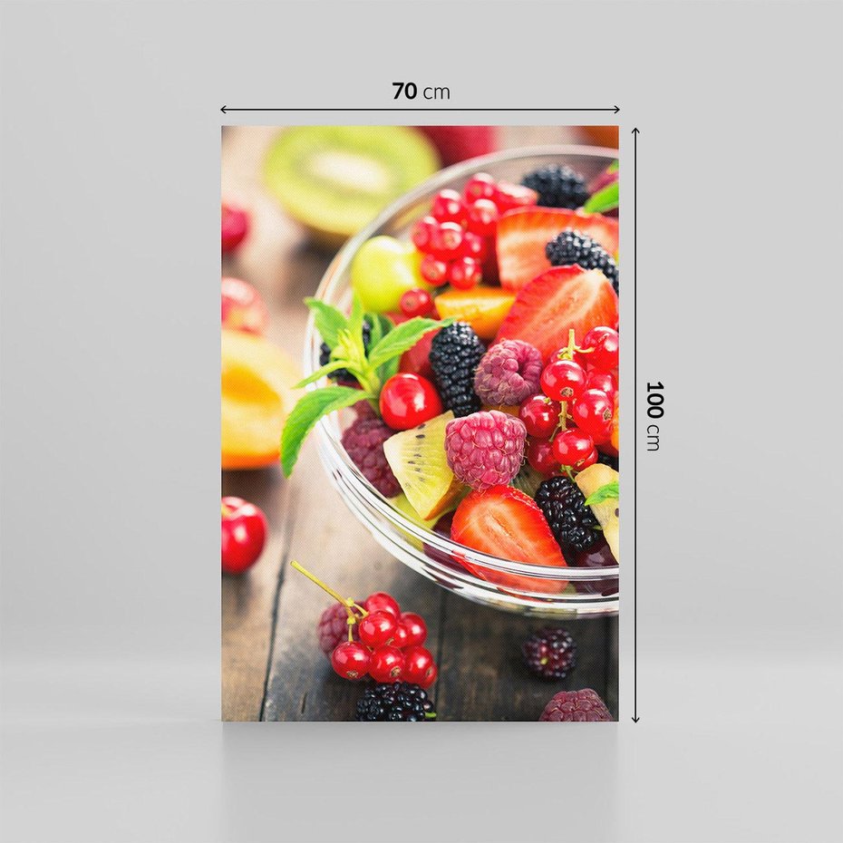 Obraz na płótnie 70x100 - Kulinarne rozkosze - miska, owoce