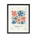 Plakat w ramie 50x70 - Kształtując Marzenia - kwiaty, nowoczesna abstrakcja - rama czarna