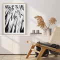 Plakat w ramie 50x70 - Geometryczna Nowoczesność - nowoczesna architektura, gemetryszne formy - rama drewno