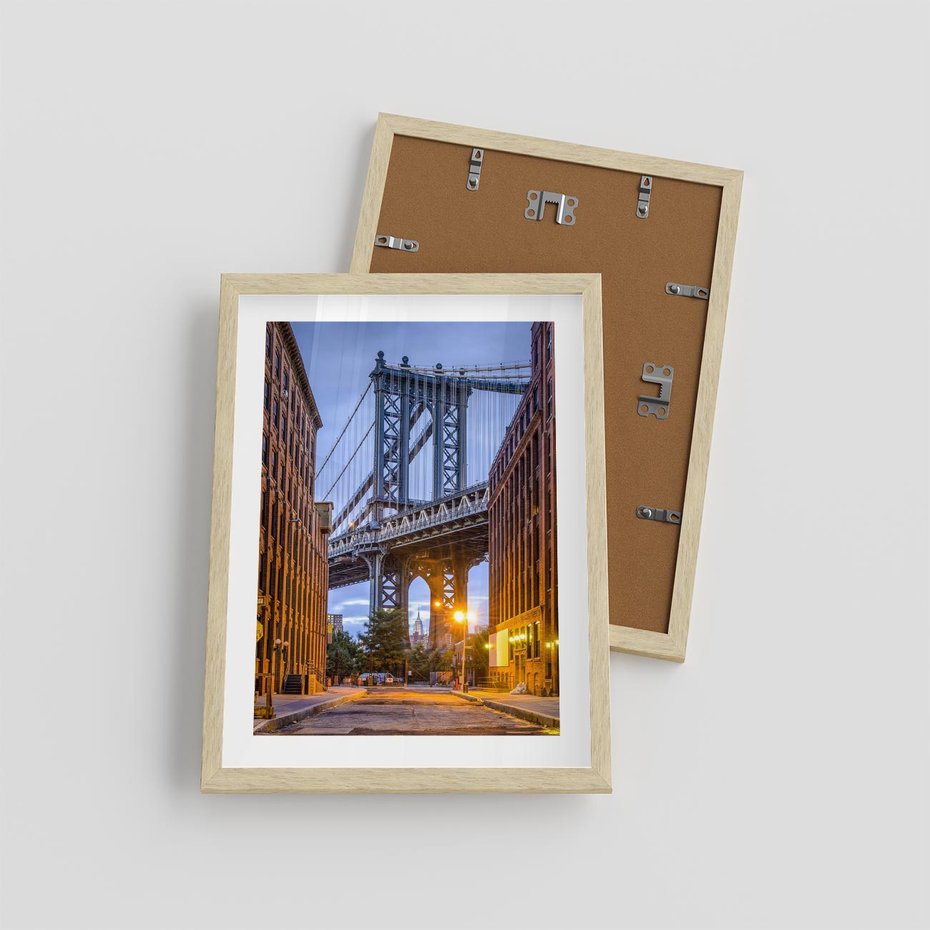 Plakat w ramie 30x40 - Most w mieście - most, miasto - rama drewno