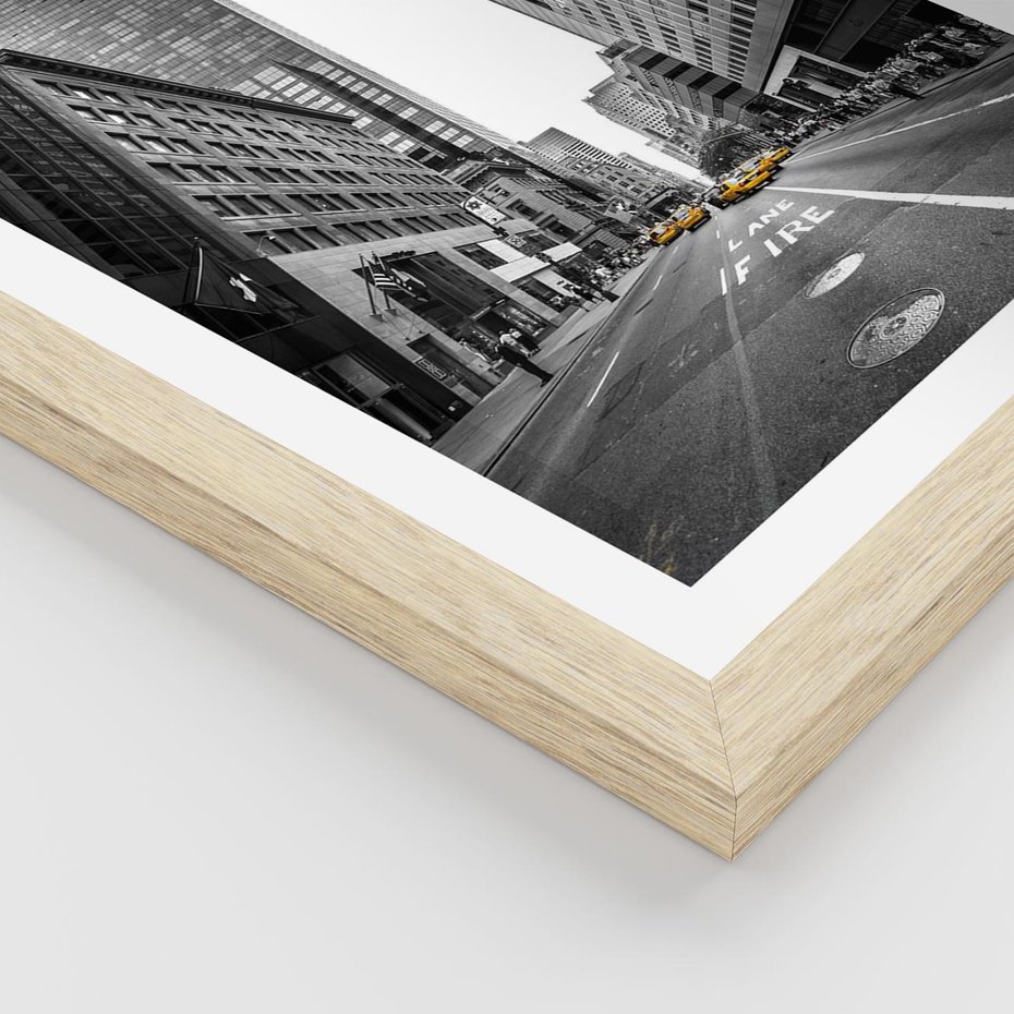 Plakat w ramie 40x50 - Ulica Nowego Jorku - ulica, Nowy Jork - rama drewno