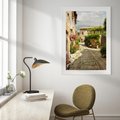 Plakat w ramie 30x40 - Włoskie Uliczki - włoska, uliczka - rama biała