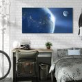 Obraz na płótnie 100x50 - Mistyczne spotkanie - księżyc, ziemia
