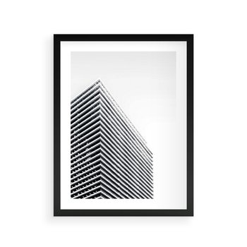 Plakat w ramie 30x40 - Wzorce Wysokości - architektura, wysoki wieżowiec - rama czarna