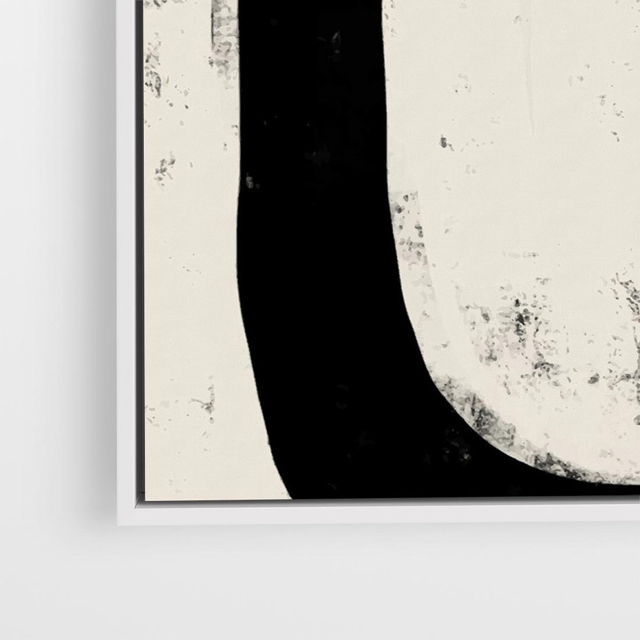 Obraz w ramie 80x80 - Wnętrza Kształtów - abstrakcja, minimalizm - rama biała