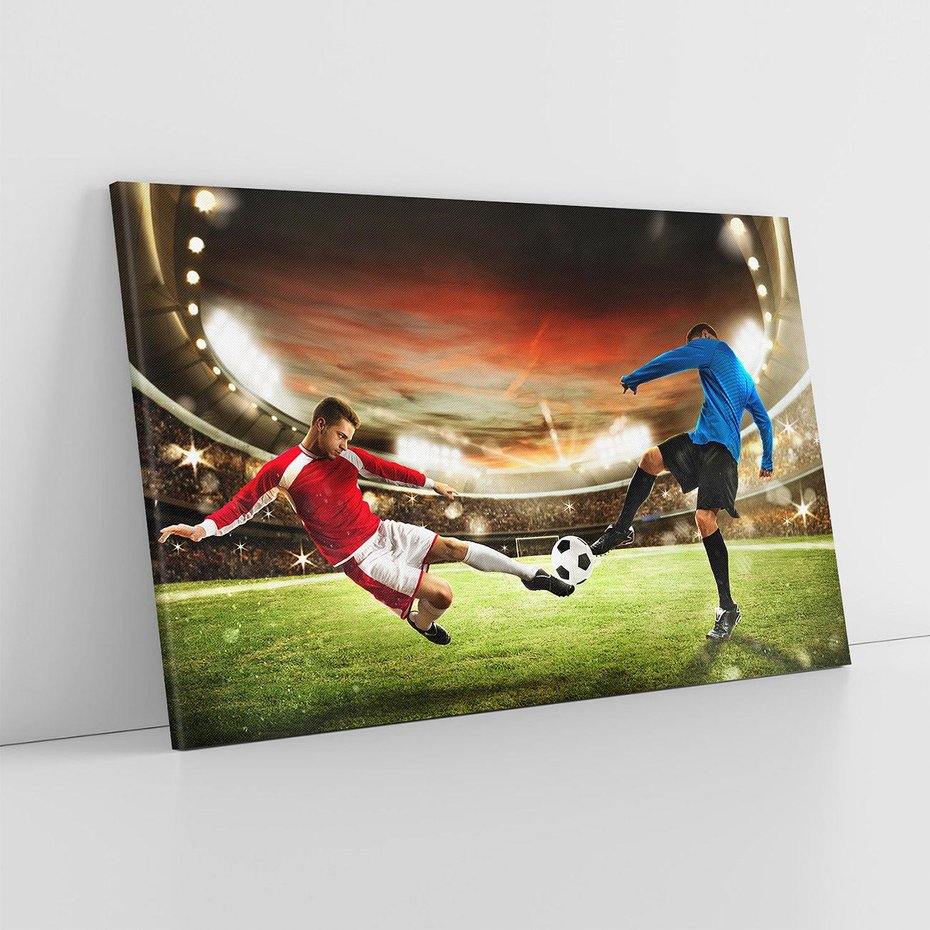 Obraz na płótnie 100x70 - Magia stadionowego futbolu - piłka nożna, stadion