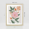 Plakat w ramie 40x50 - Kwiatowe Nastroje - kwiat, sztuka nowoczesna - rama drewno