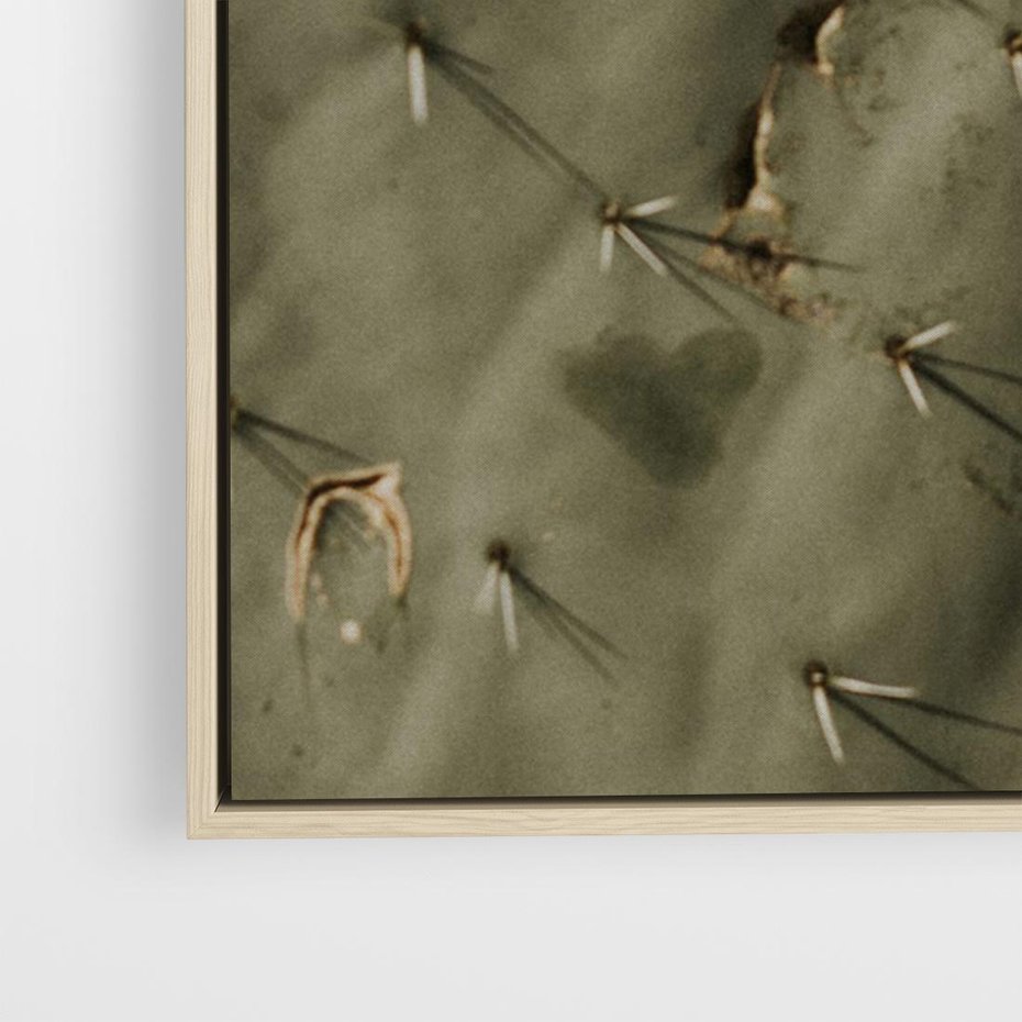 Obraz w ramie 100x70 - Urok Egzotyki - kaktusy, boho - rama drewno