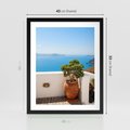 Plakat w ramie 40x50 - Santorini - oaza greckiej wyspy - Santorini, grecka - rama czarna