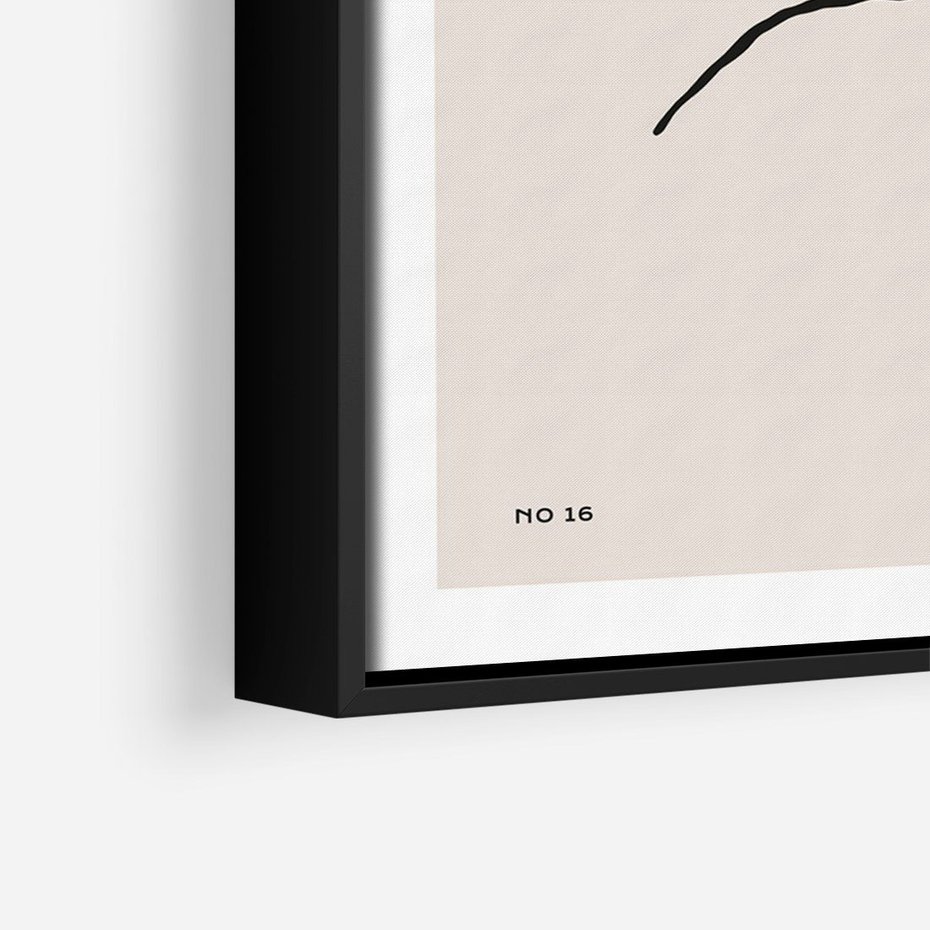 Obraz w ramie 50x70 - Rozkwitające Boho Kształty - boho sztuka, plakat - rama czarna