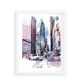 Plakat w ramie 40x50 - Miasto ożywione pulsującym życiem - szkocja, miasto - rama biała