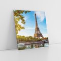 Obraz na płótnie 40x40 - Romantyczny Paryż pod Wieżą Eiffla - Paryż, Wieża
