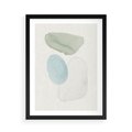 Plakat w ramie 50x70 - Akwarelowa Symfonia Natury - abstrakcyjne delikatne plamy, akwarelowe - rama czarna
