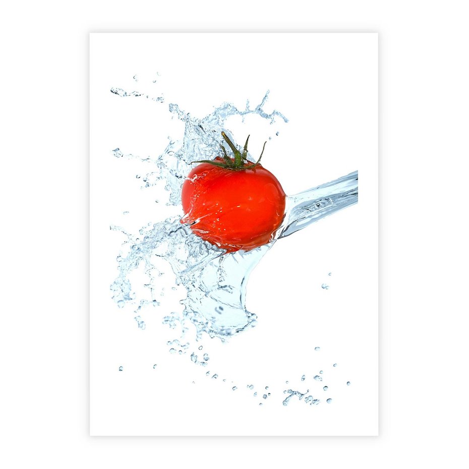 Plakat bez ramy 40x50 - Apetyczna KuchniaNowoczesna Ekspresja - pomidor, jedzenie