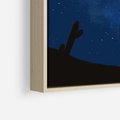 Obraz w ramie 70x50 - Nocne Tajemnice Pustyni - gwieździsta noc, granatowe niebo - rama drewno