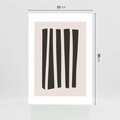 Plakat bez ramy 21x30 - Migotliwa Transformacja Form - minimalizm, czarne pasy